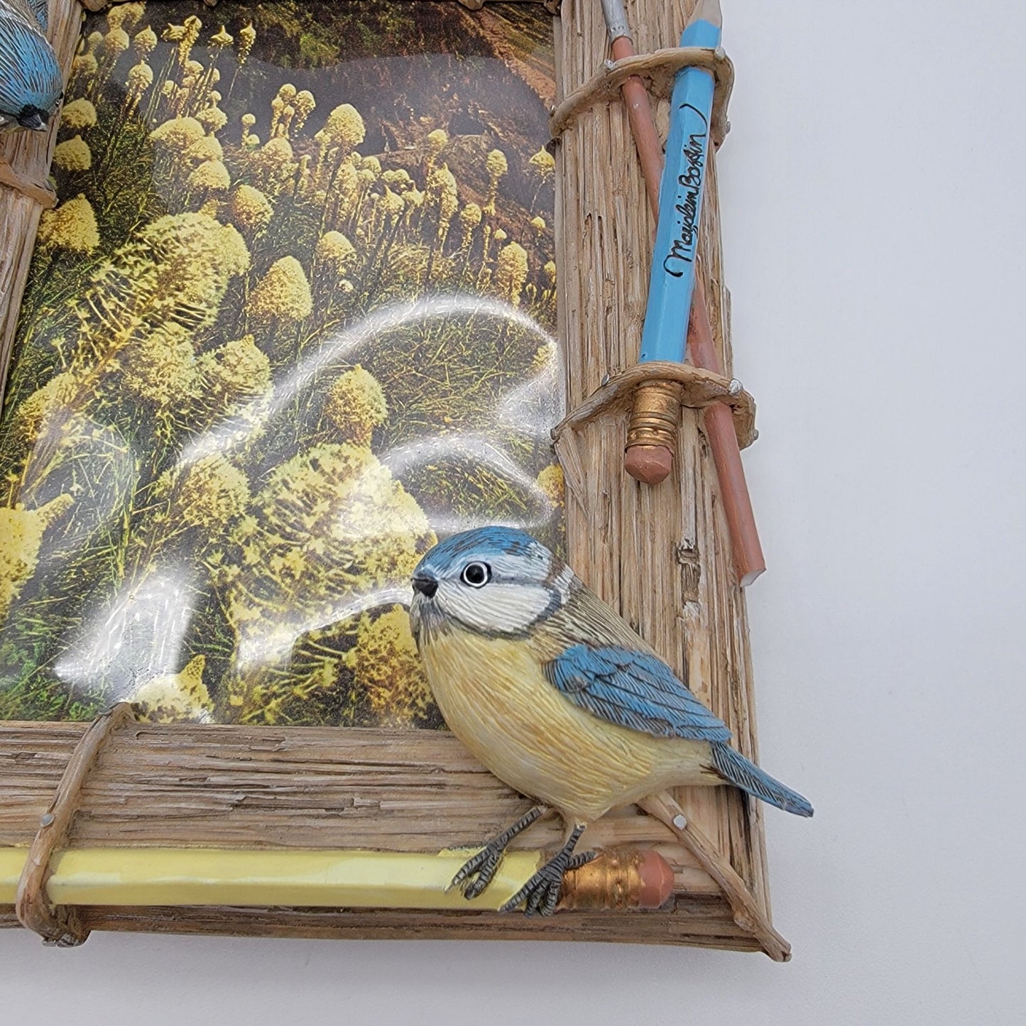 Vintage Hallmark Marjolein Bastin Natures Sketchbook Picture Frame With Birds