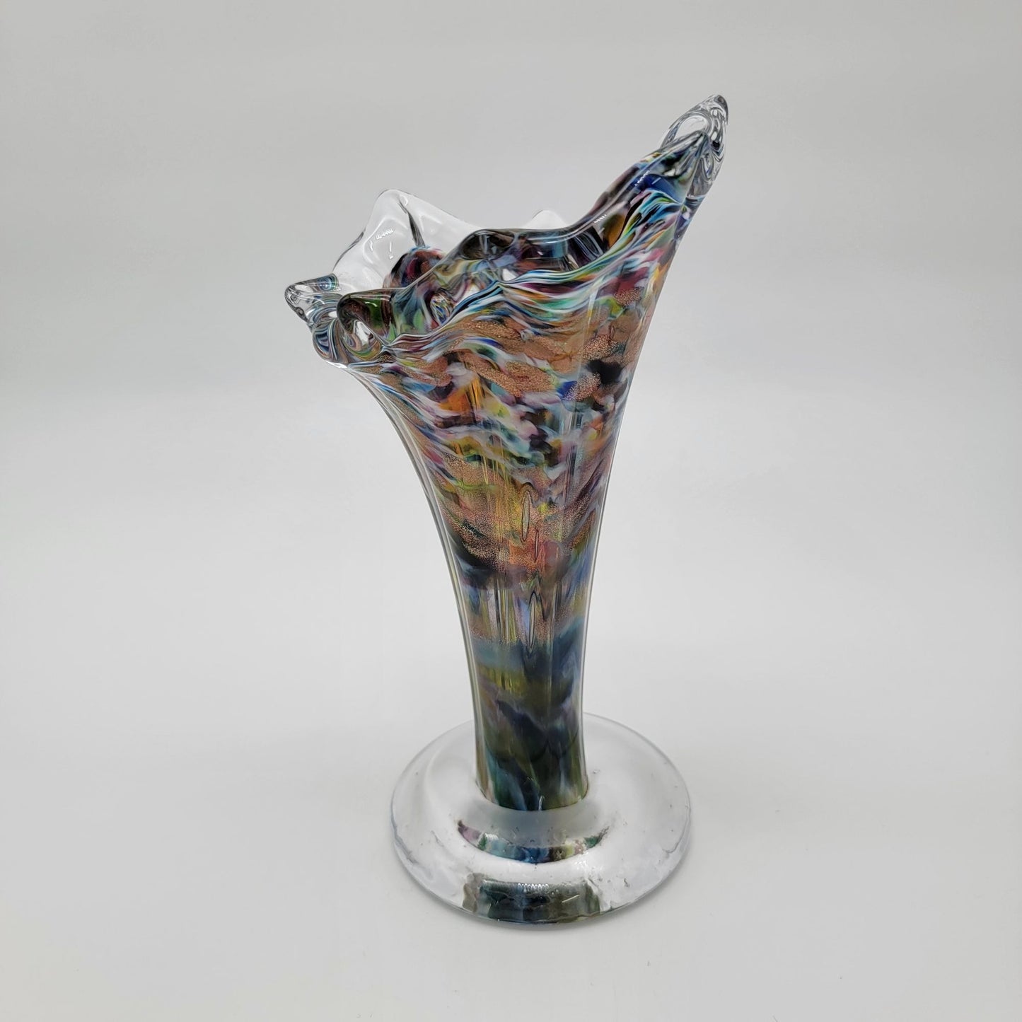 Cased Millefiore Art Glass Vase By Dockyard Glassworks