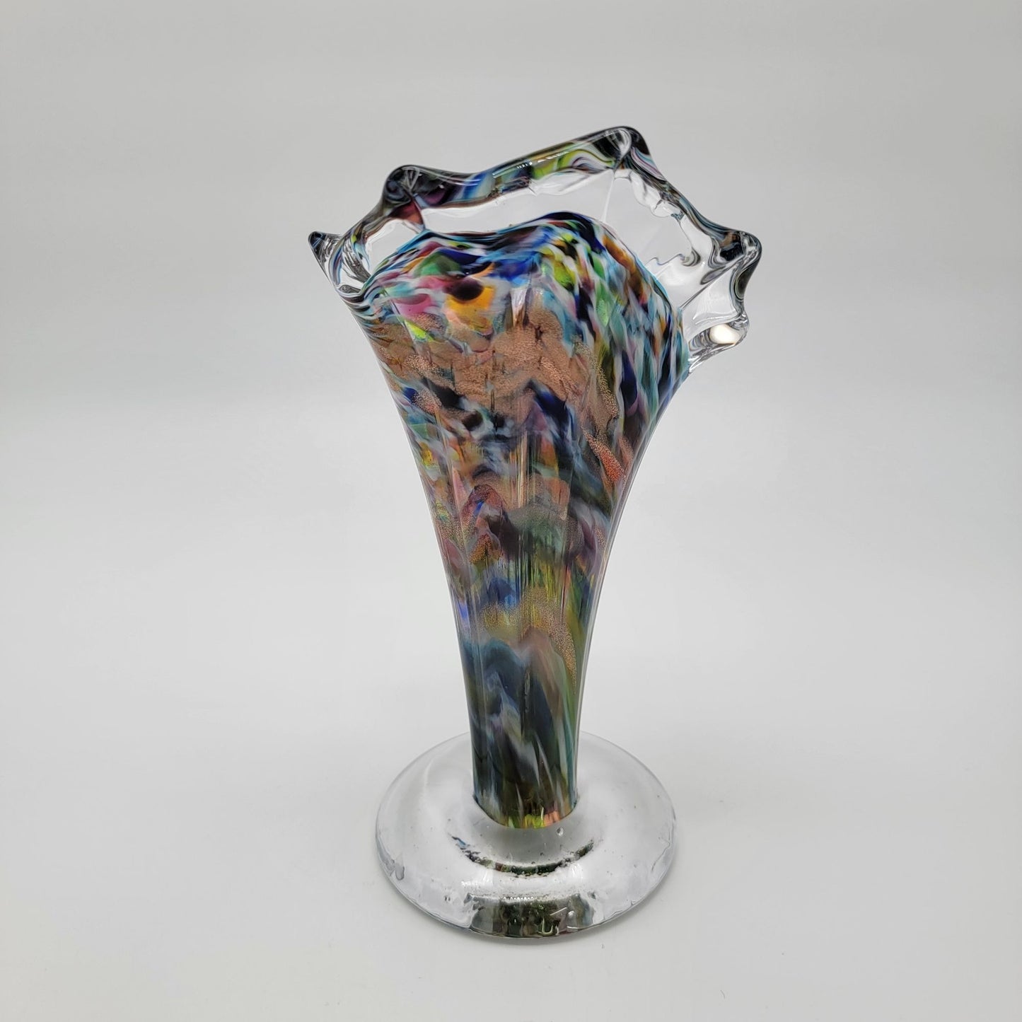 Cased Millefiore Art Glass Vase By Dockyard Glassworks