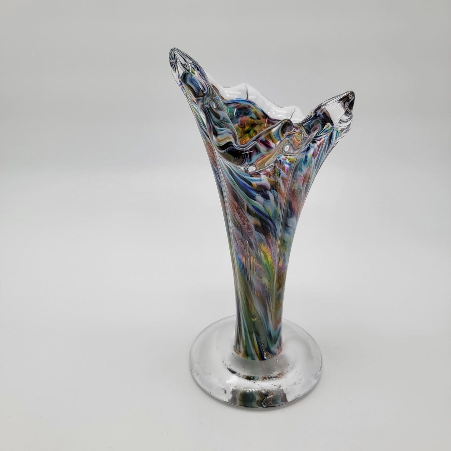 Cased Millefiore Art Glass Vase By Dockyard Glassworks