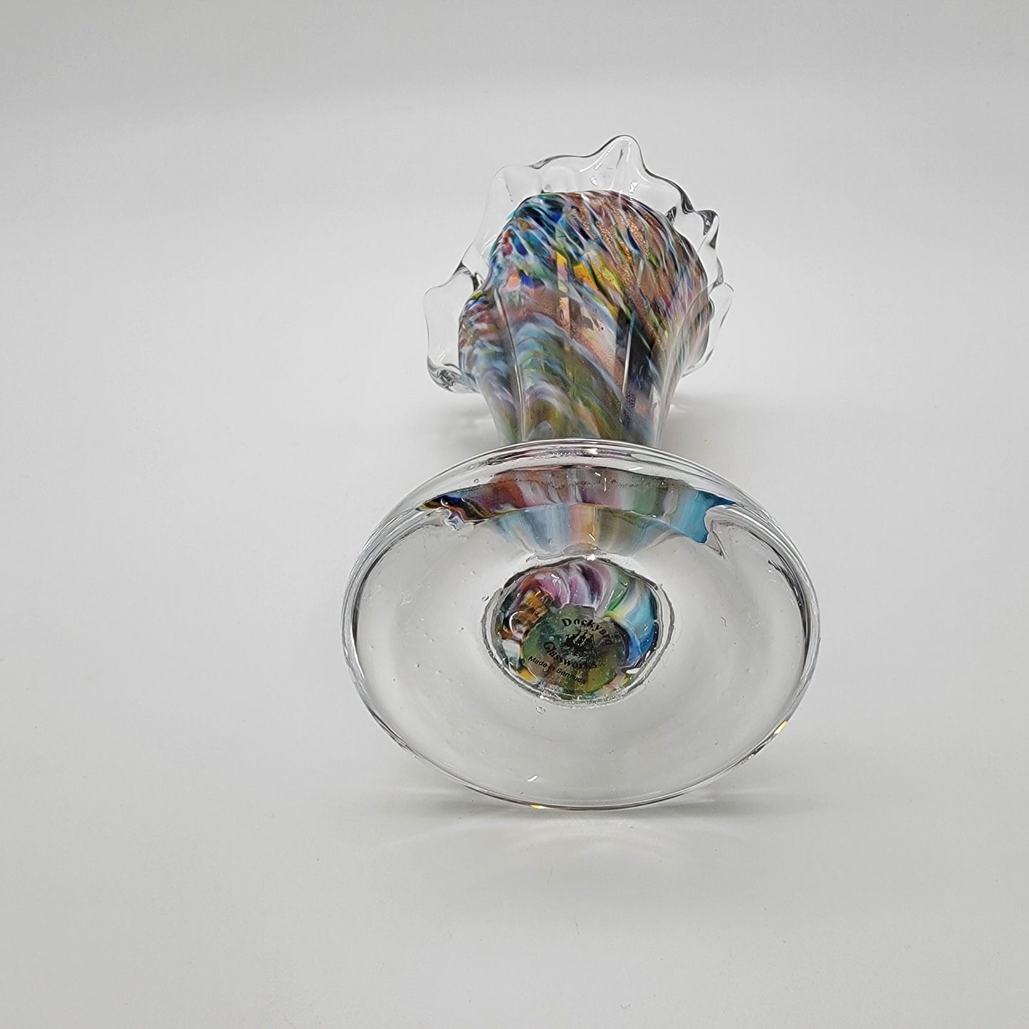 Cased Millefiore Art Glass Vase By Dockyard Glassworks