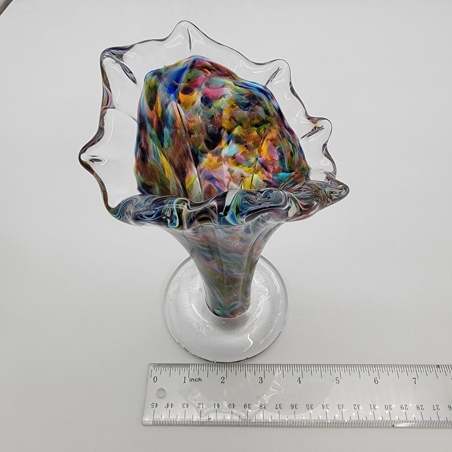 Cased Millefiore Art Glass Vase By Dockyard Glassworks