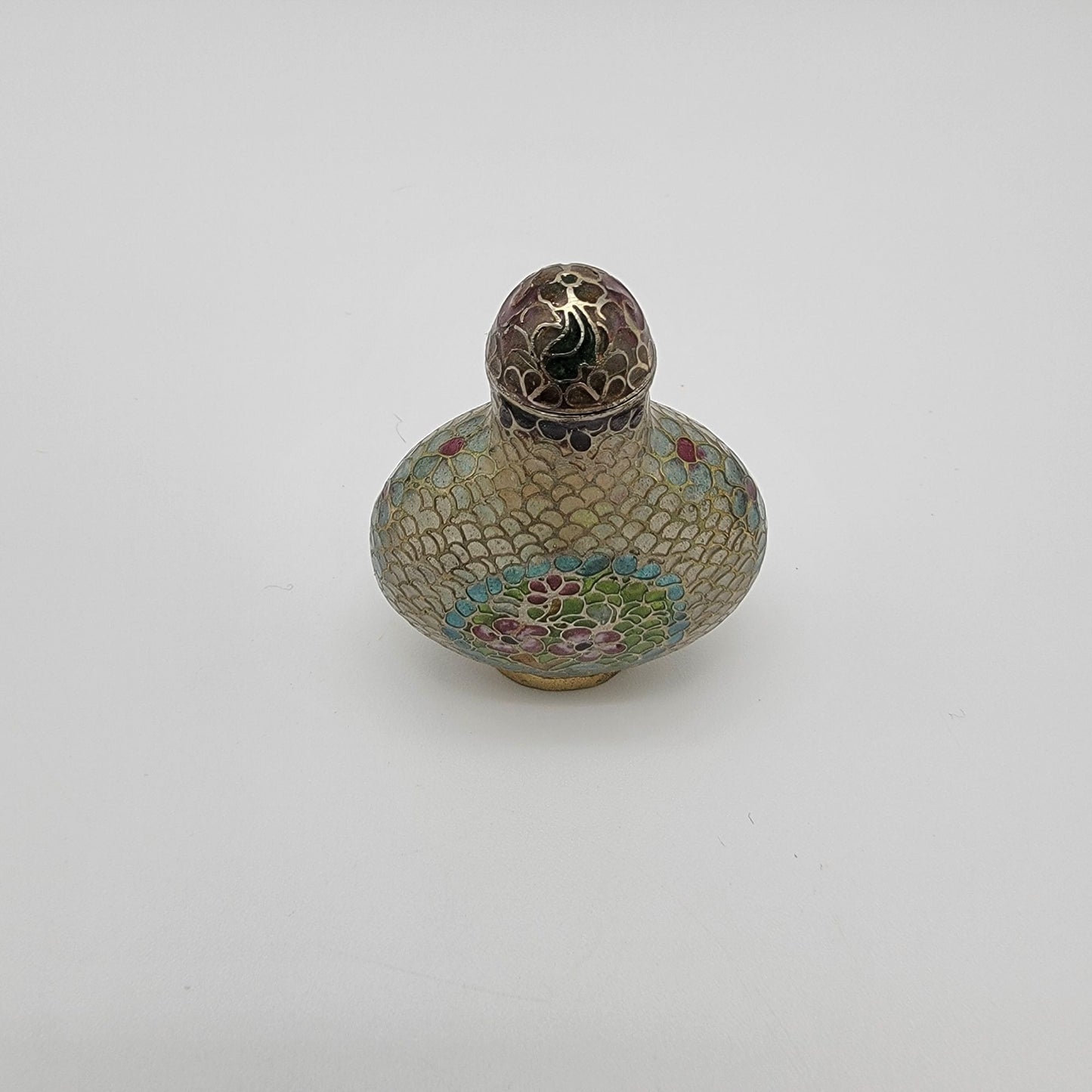Plique A Jour Cloisonne Glass Snuff Bottle