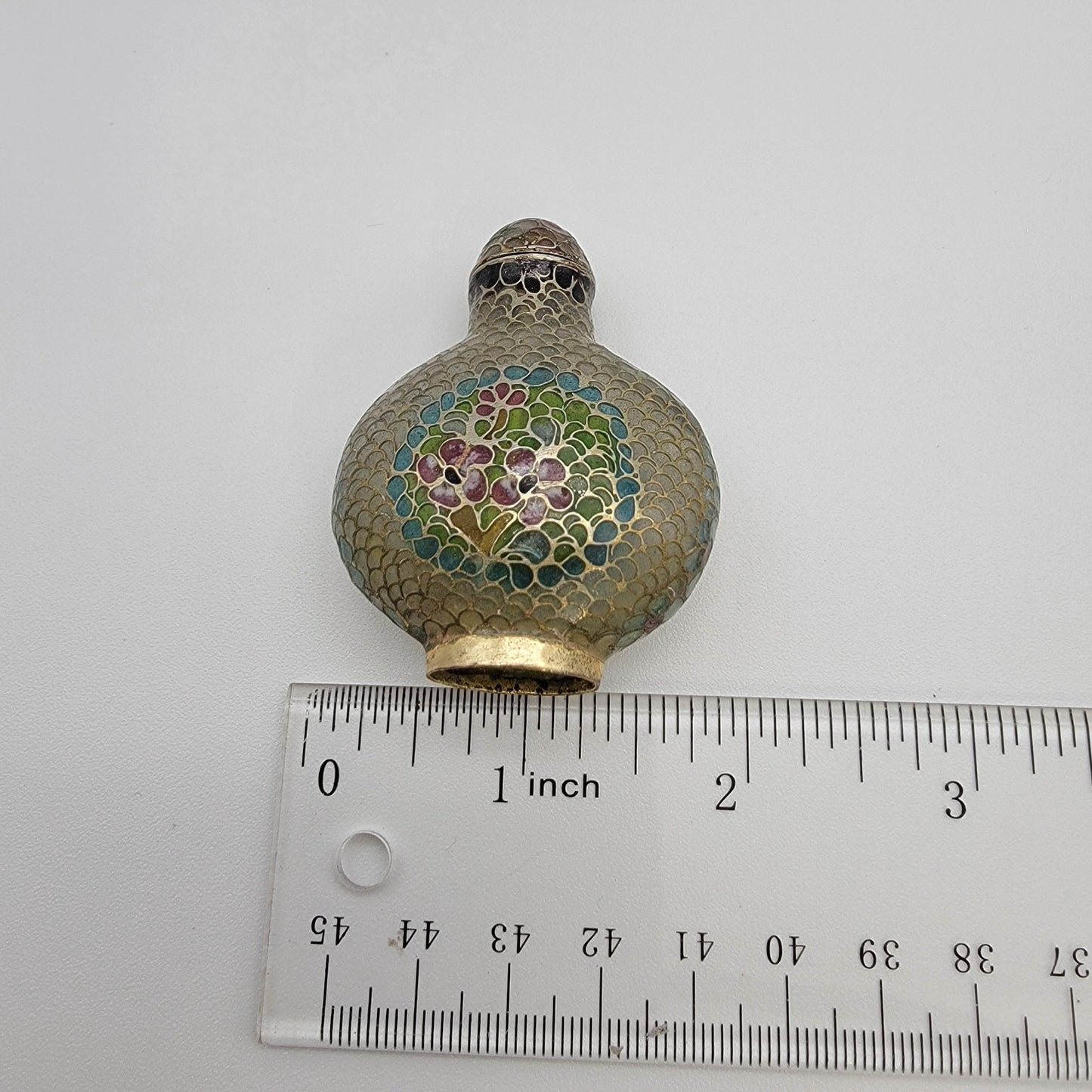 Plique A Jour Cloisonne Glass Snuff Bottle