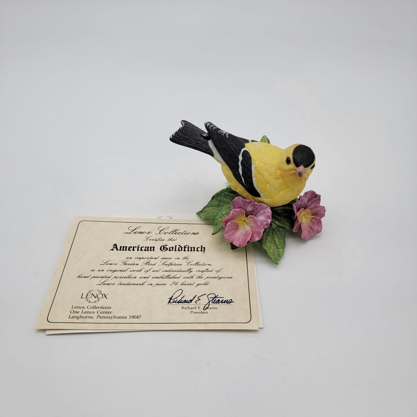 Lenox American Goldfinch Bird Porcelain Figurine