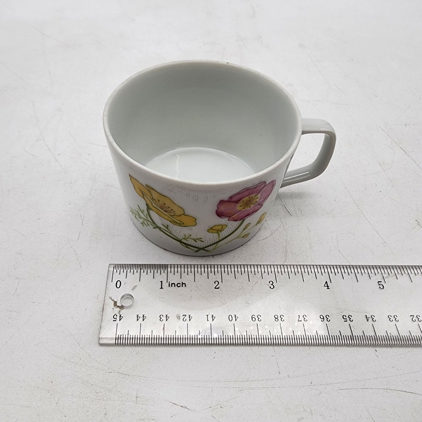 Vintage Jardin Geneve Fine China Floral Teacups Set Of 2