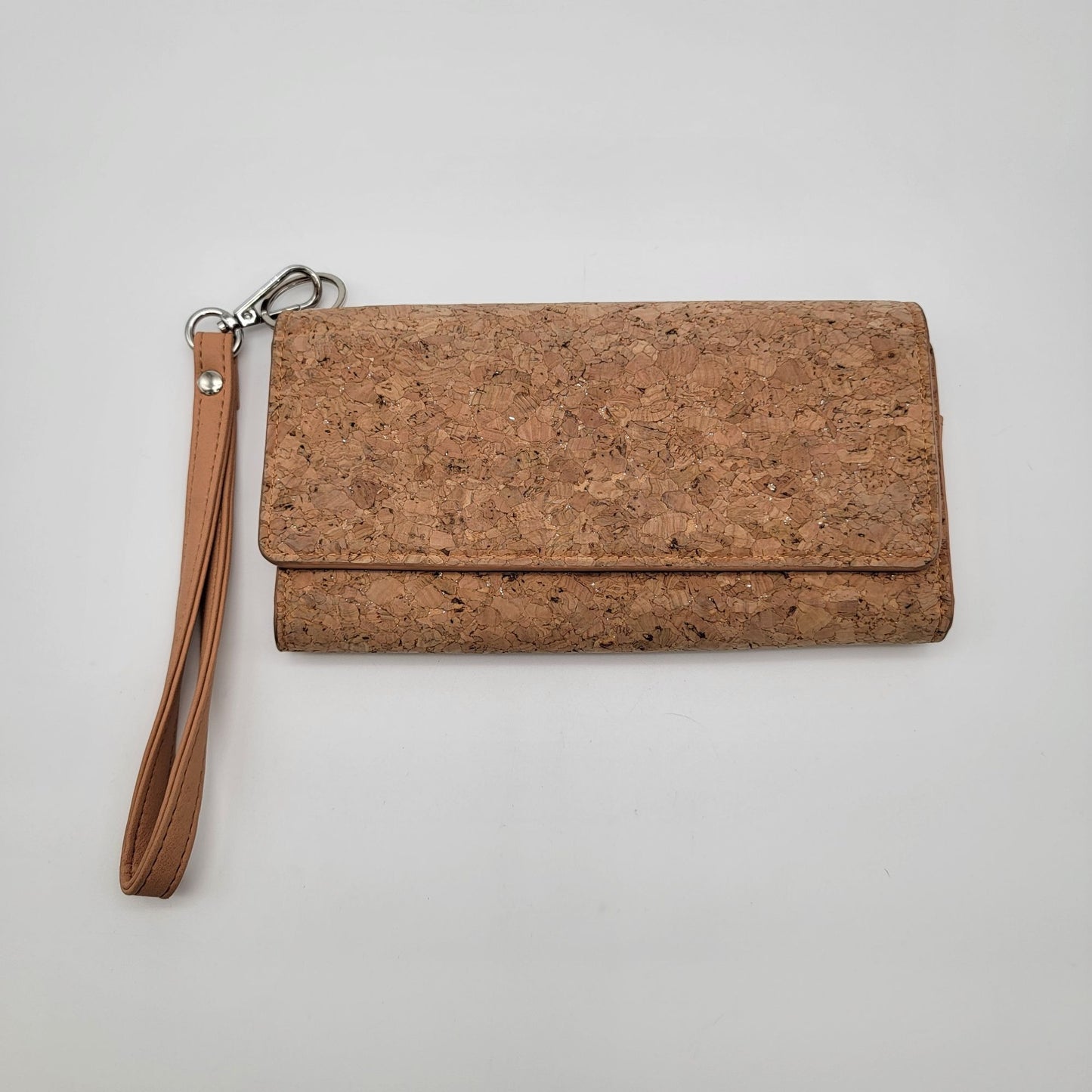 Cork Tri-Fold Organizer Wallet Wristlet