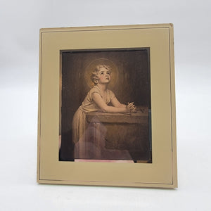 Vintage Charles Bosseron Chambers Thy Will Be Done Art Print In Gold Frame