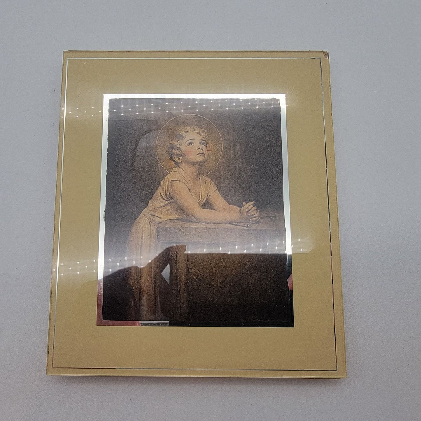 Vintage Charles Bosseron Chambers Thy Will Be Done Art Print In Gold Frame