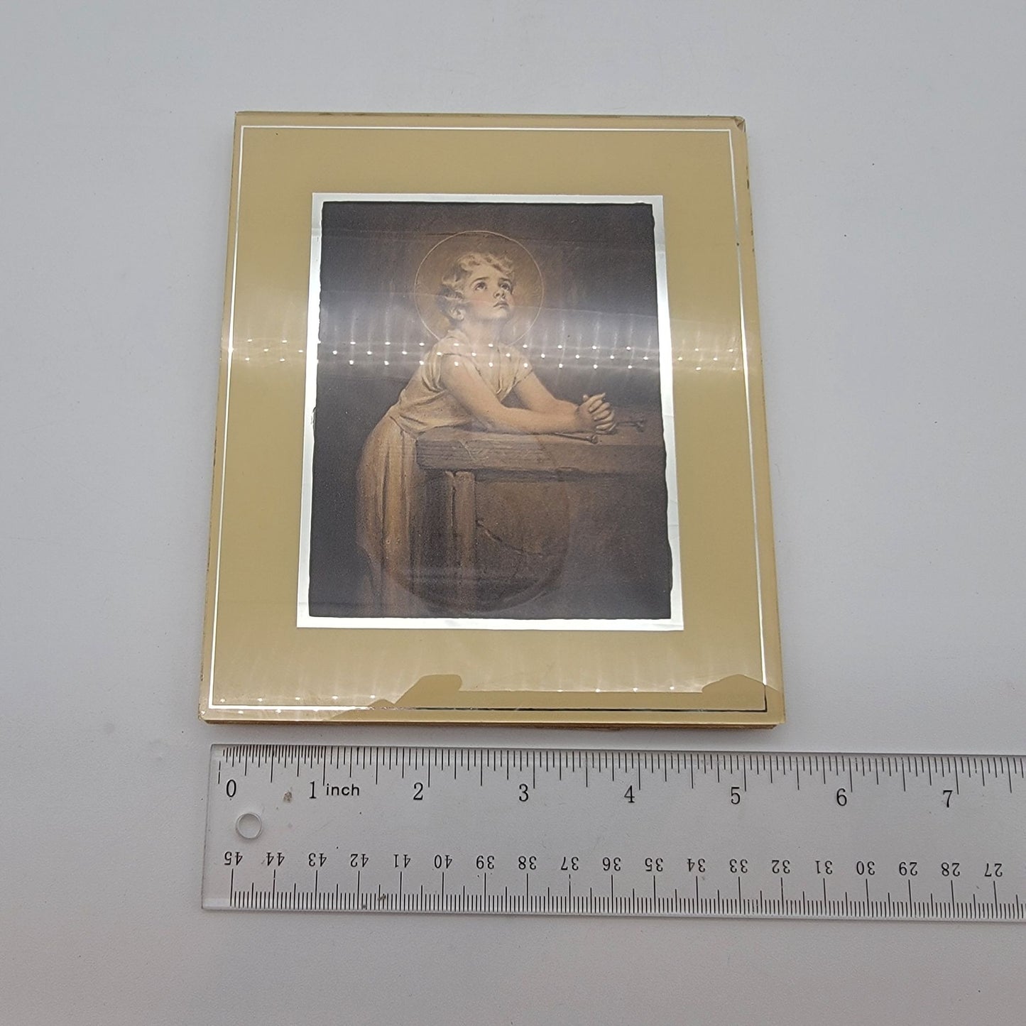 Vintage Charles Bosseron Chambers Thy Will Be Done Art Print In Gold Frame