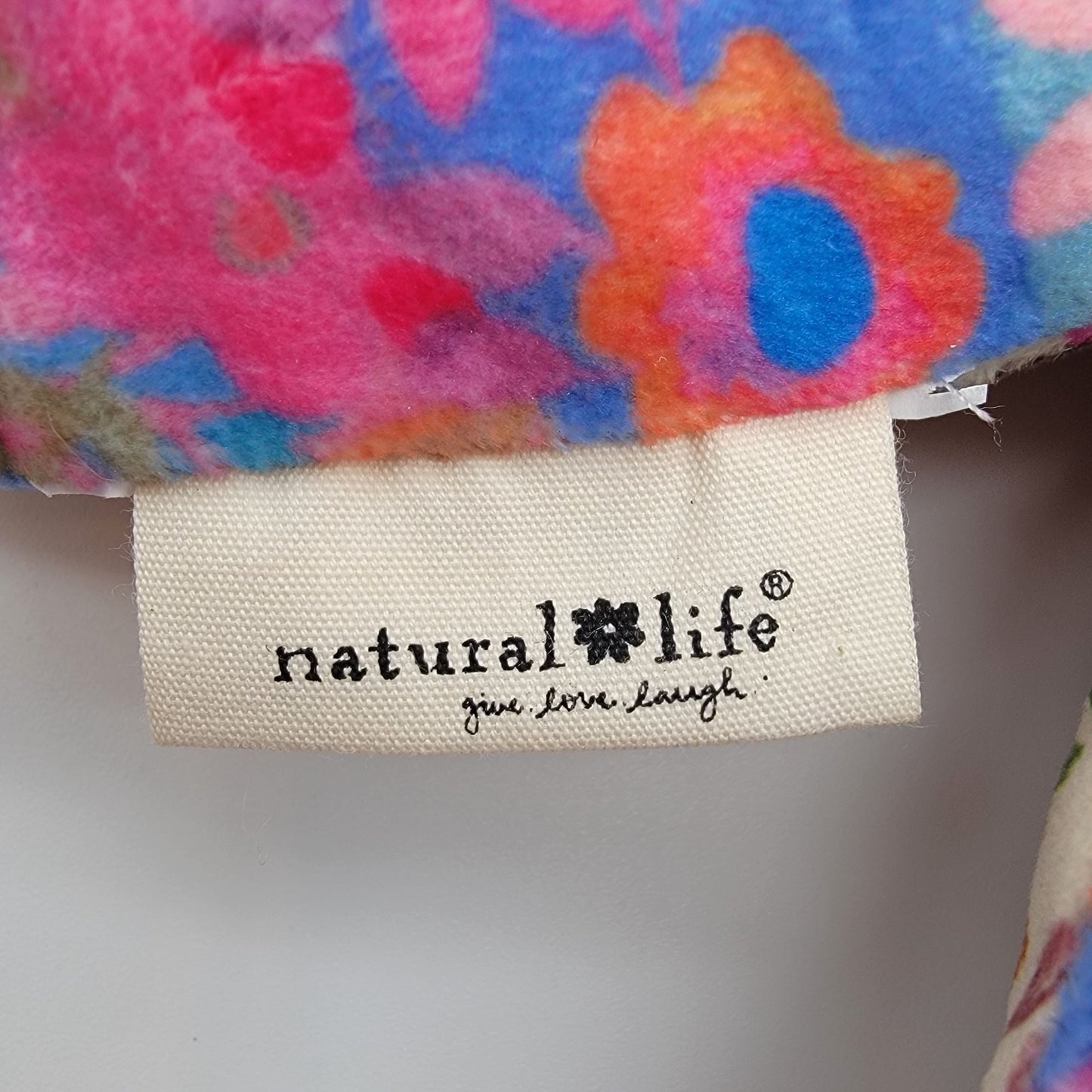 Natural Life Whimsy Patchwork Flower Pillow