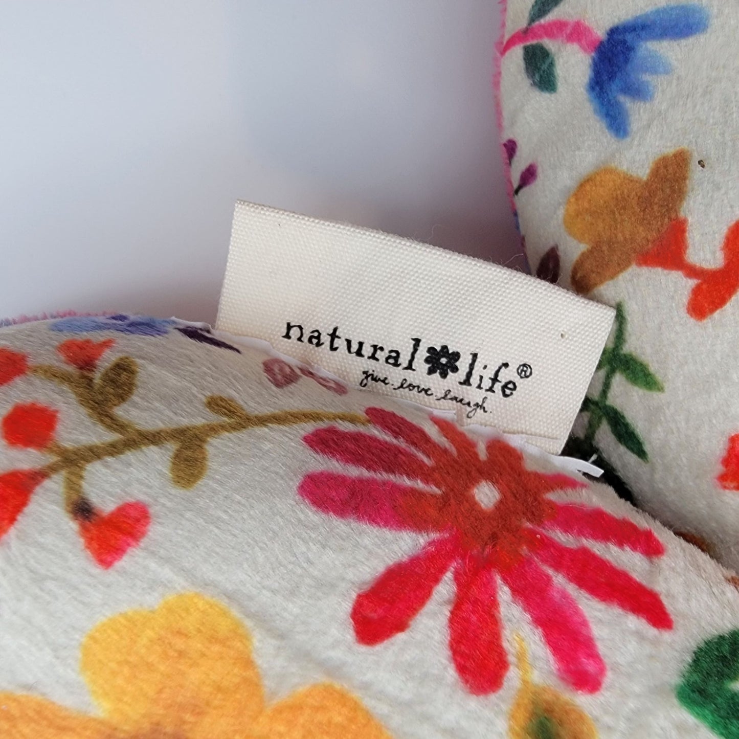 Natural Life Whimsy Patchwork Flower Pillow