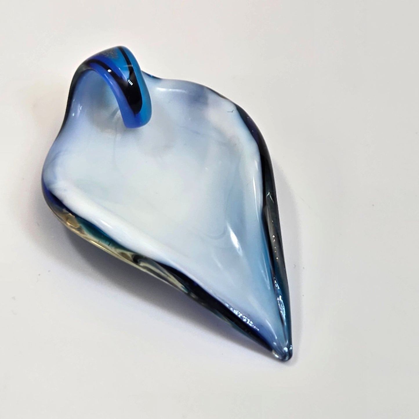 Dichroic Art Glass Pendant Nebula Cobalt Blue & Copper Aventurine Teardrop