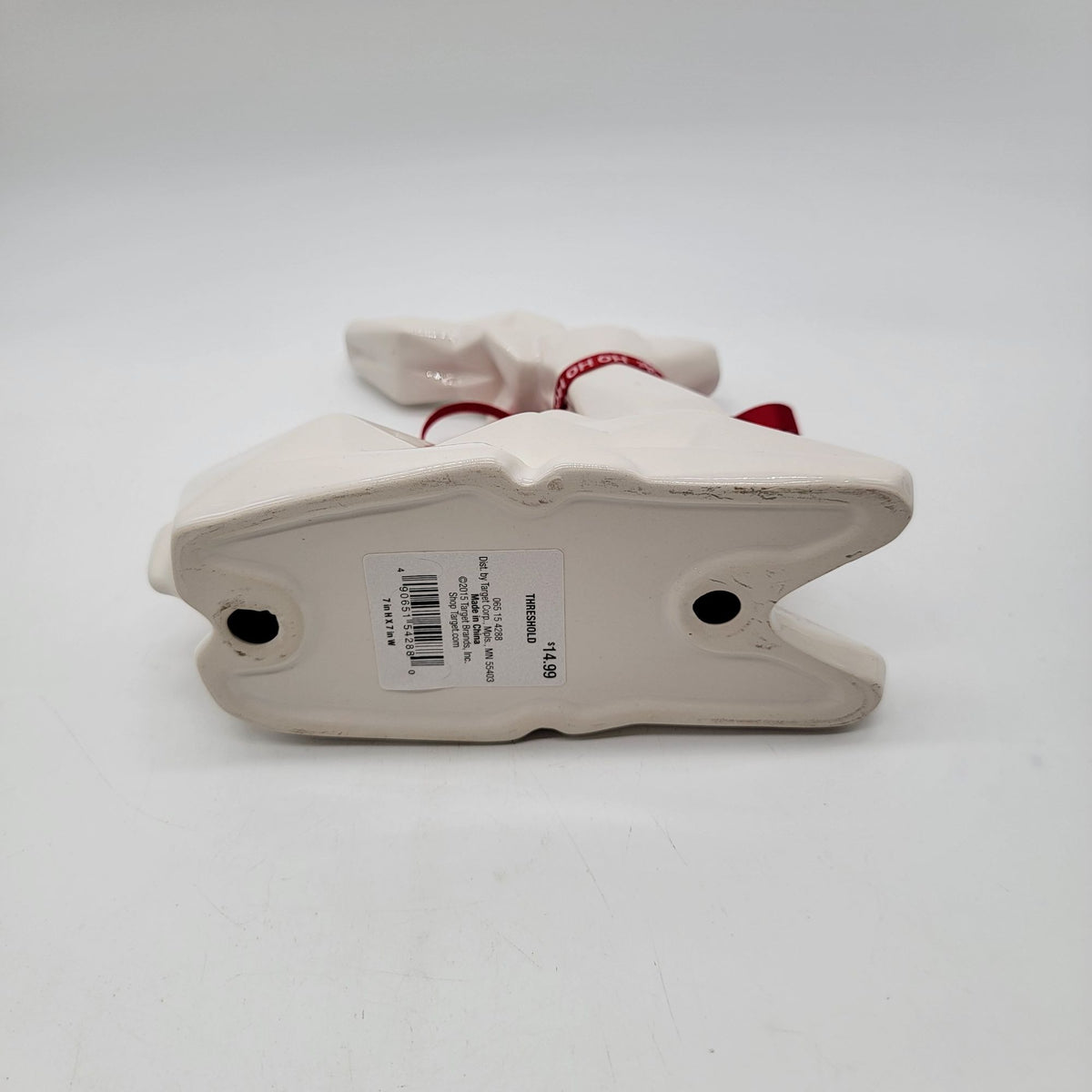 White Origami Geometric Laying Reindeer Porcelain Figure