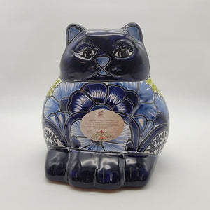 Talavera Mexican Pottery Fat Cat Planter By Castillo Family