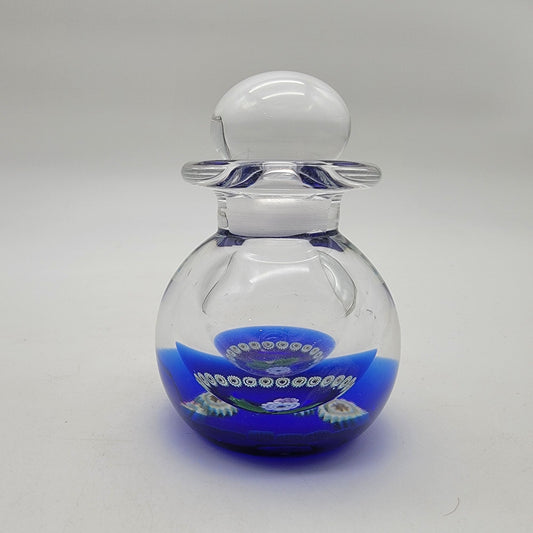 Caithness Thistle Millefiori Art Glass Perfume Bottle - Stopper as found