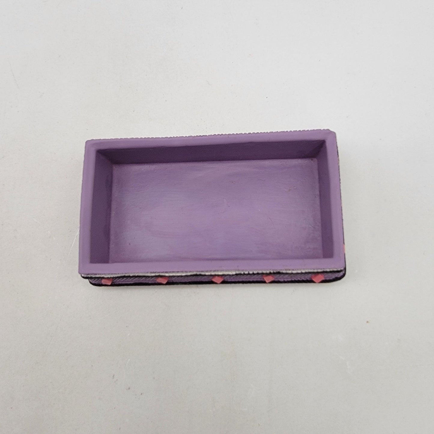 Vintage 1995 Kathy Wise Prancing Ponies Horse Trinket Box Purple