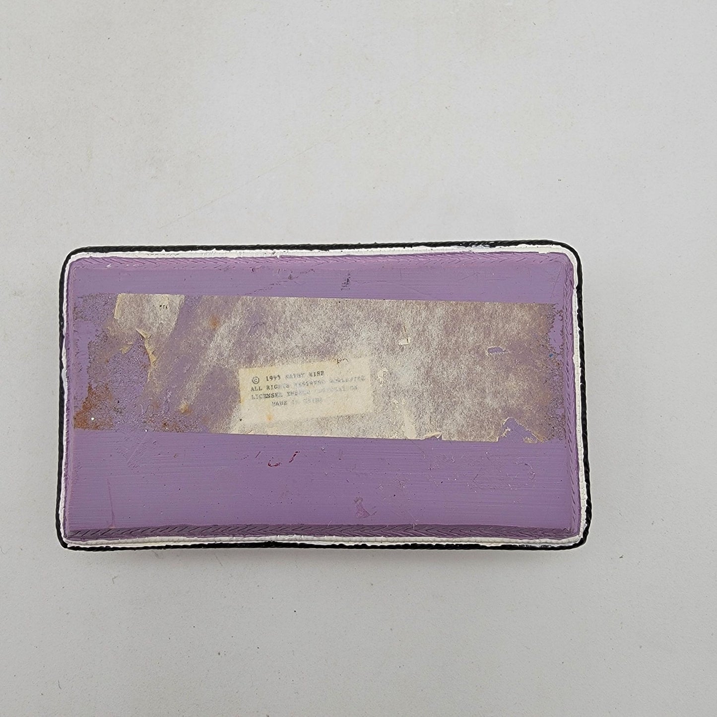 Vintage 1995 Kathy Wise Prancing Ponies Horse Trinket Box Purple