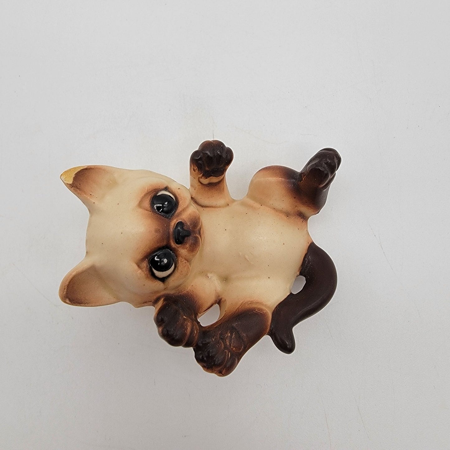 Vintage Porcelain Siamese Kitten Cat Figurine - As Found