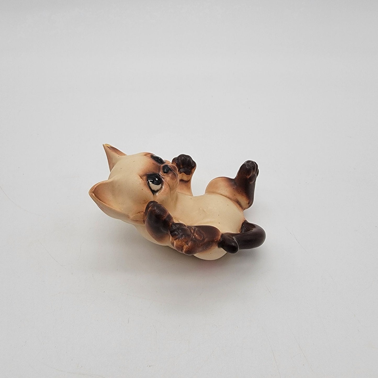 Vintage Porcelain Siamese Kitten Cat Figurine - As Found