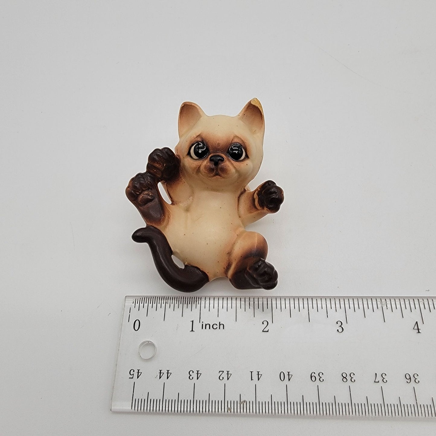 Vintage Porcelain Siamese Kitten Cat Figurine - As Found