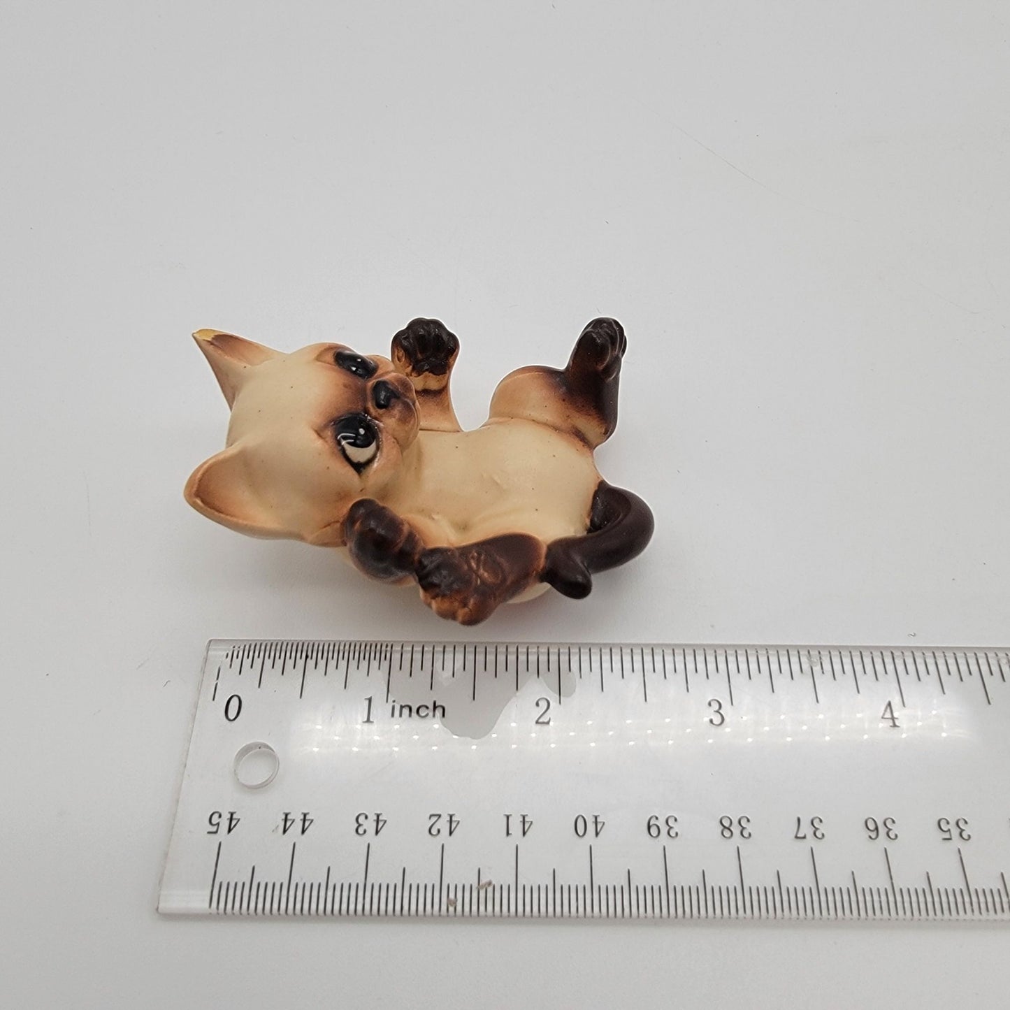 Vintage Porcelain Siamese Kitten Cat Figurine - As Found