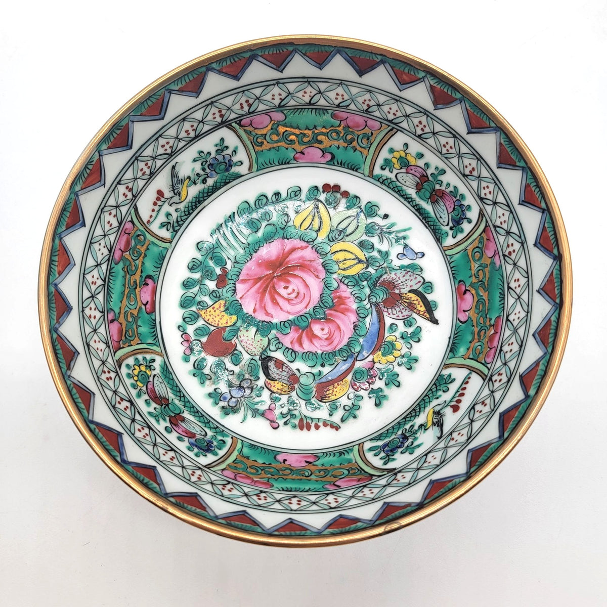 Vintage Chinese Famille Rose Porcelain Rice Bowl
