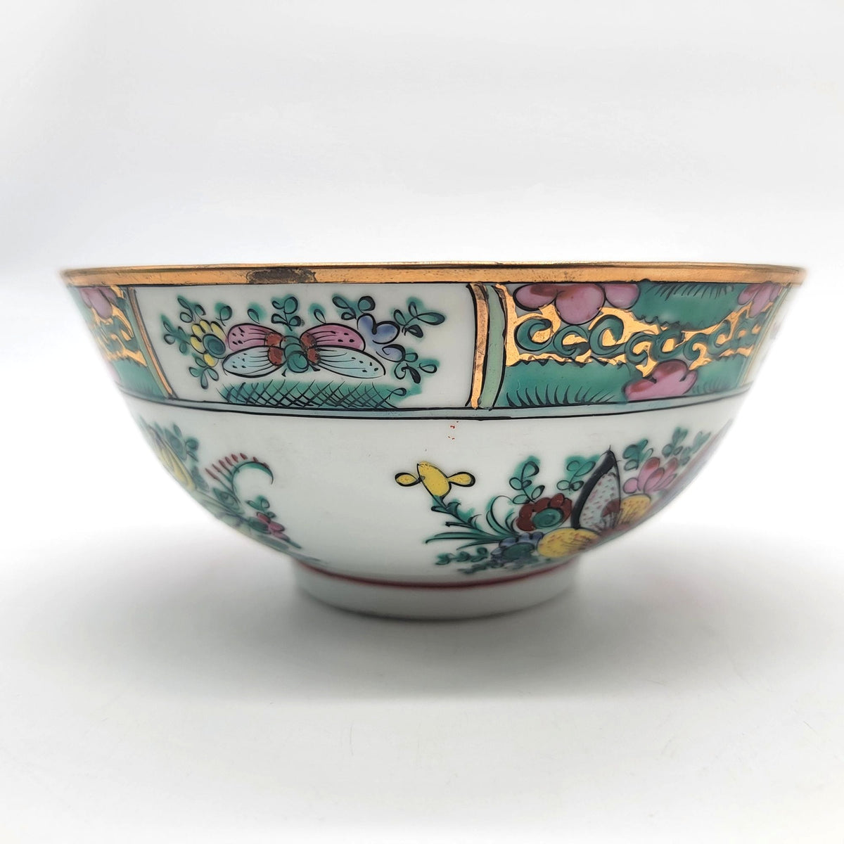 Vintage Chinese Famille Rose Porcelain Rice Bowl