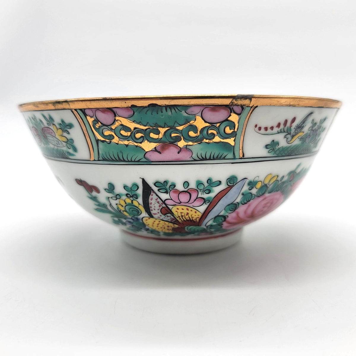 Vintage Chinese Famille Rose Porcelain Rice Bowl