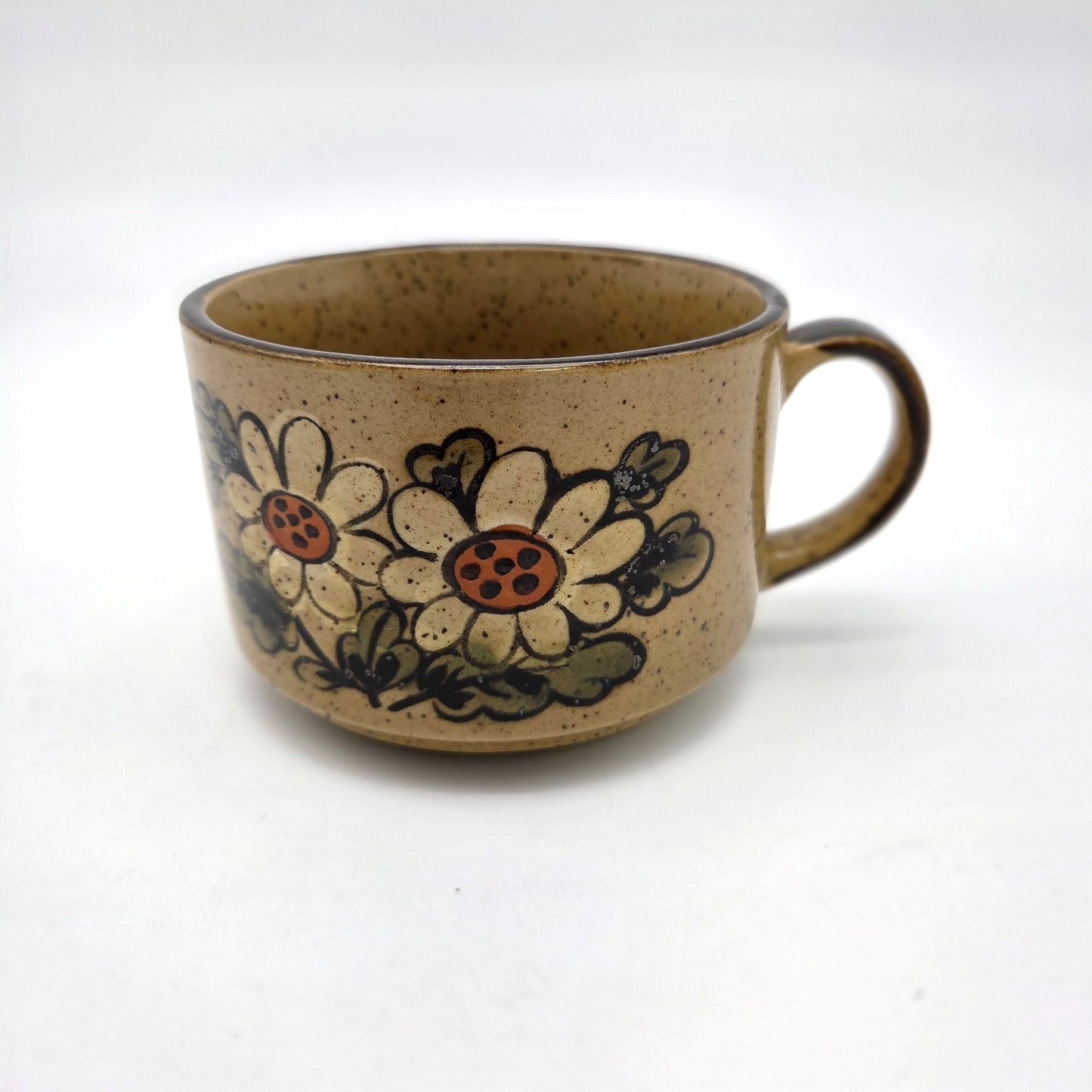 Vintage Otagiri Daisies Stoneware Oversize Soup Mug
