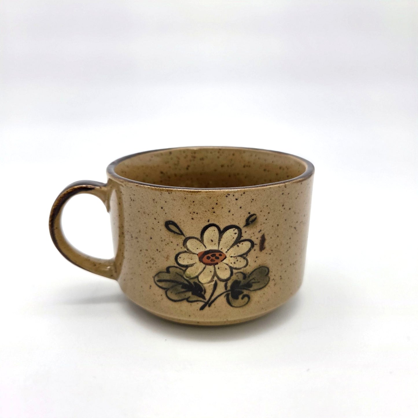 Vintage Otagiri Daisies Stoneware Oversize Soup Mug