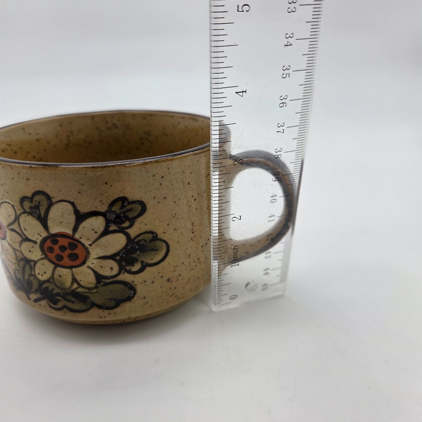 Vintage Otagiri Daisies Stoneware Oversize Soup Mug
