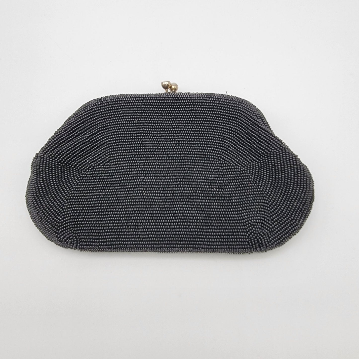Vintage 1960s Richere Bags By Walborg Black Beaded Evening Clutch
