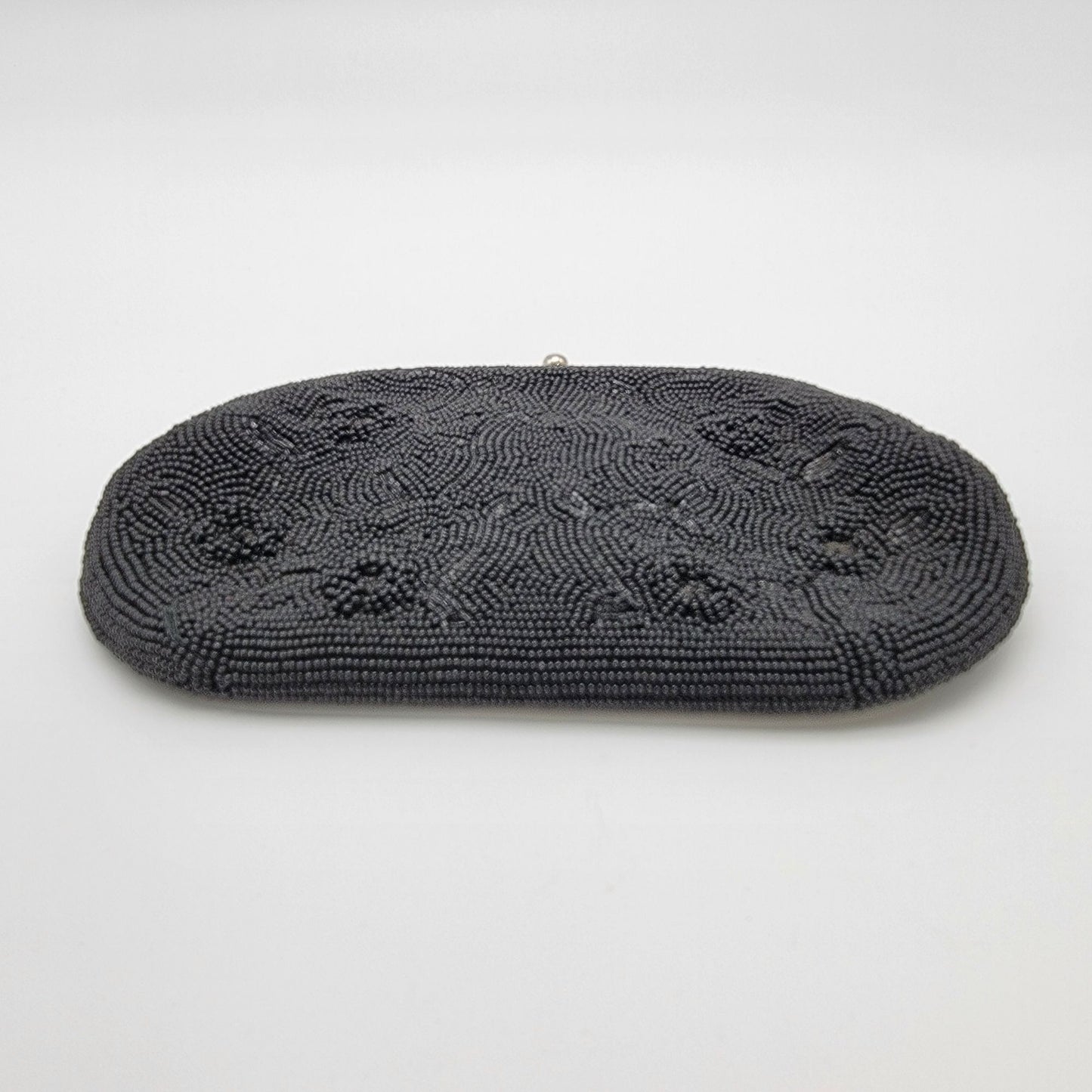 Vintage 1960s Richere Bags By Walborg Black Beaded Evening Clutch