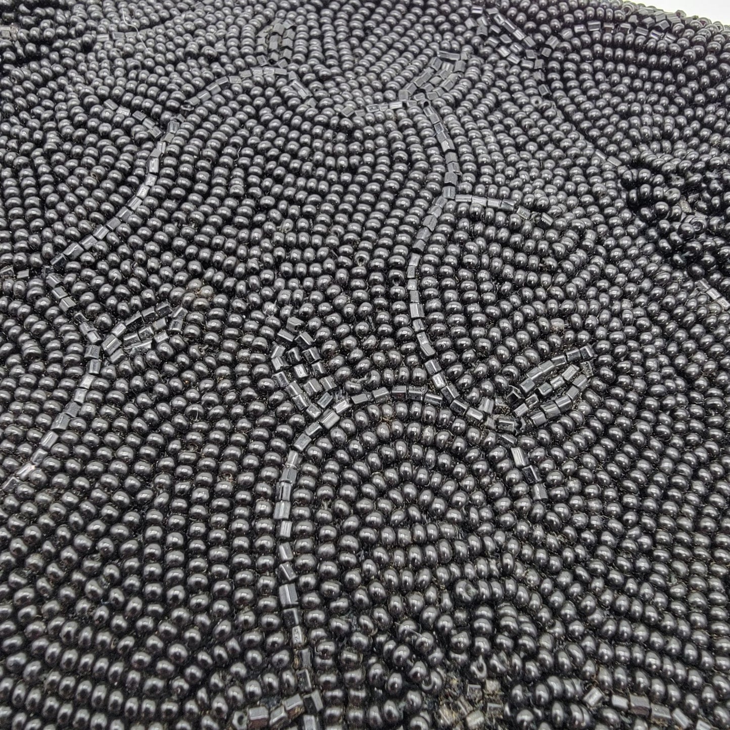 Vintage 1960s Richere Bags By Walborg Black Beaded Evening Clutch