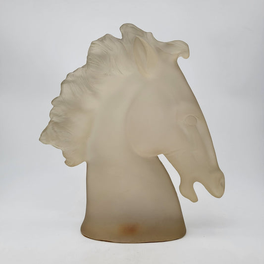 Vintage 1970s Austin Productions Lucite Horse Head Statue