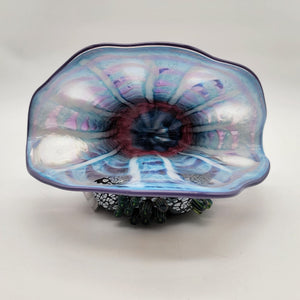 Mark Eckstrand Art Glass Clam Shell Sculpture Signed Dated 1996