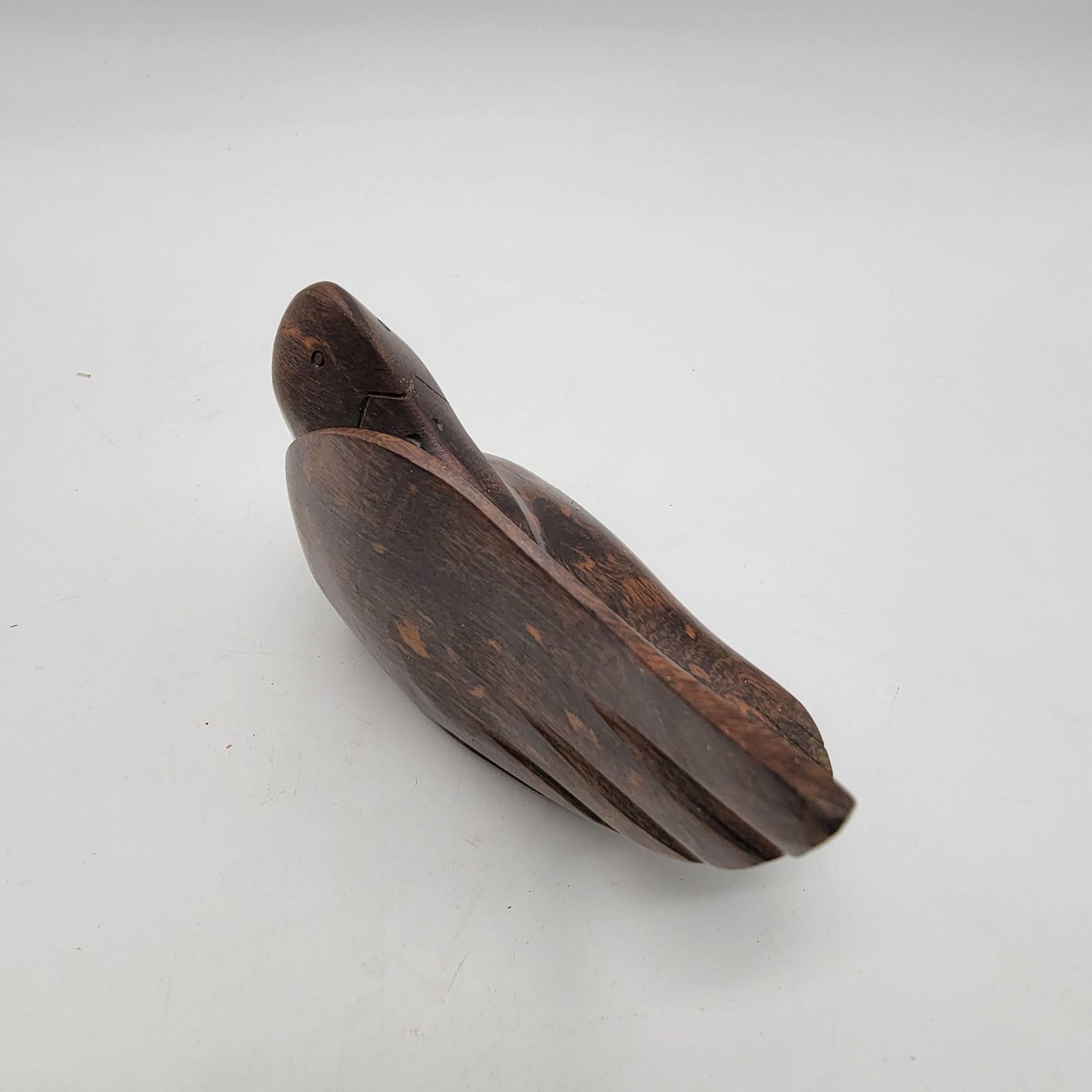 Mid-Century Carved Ironwood Wood Duck Sculpture