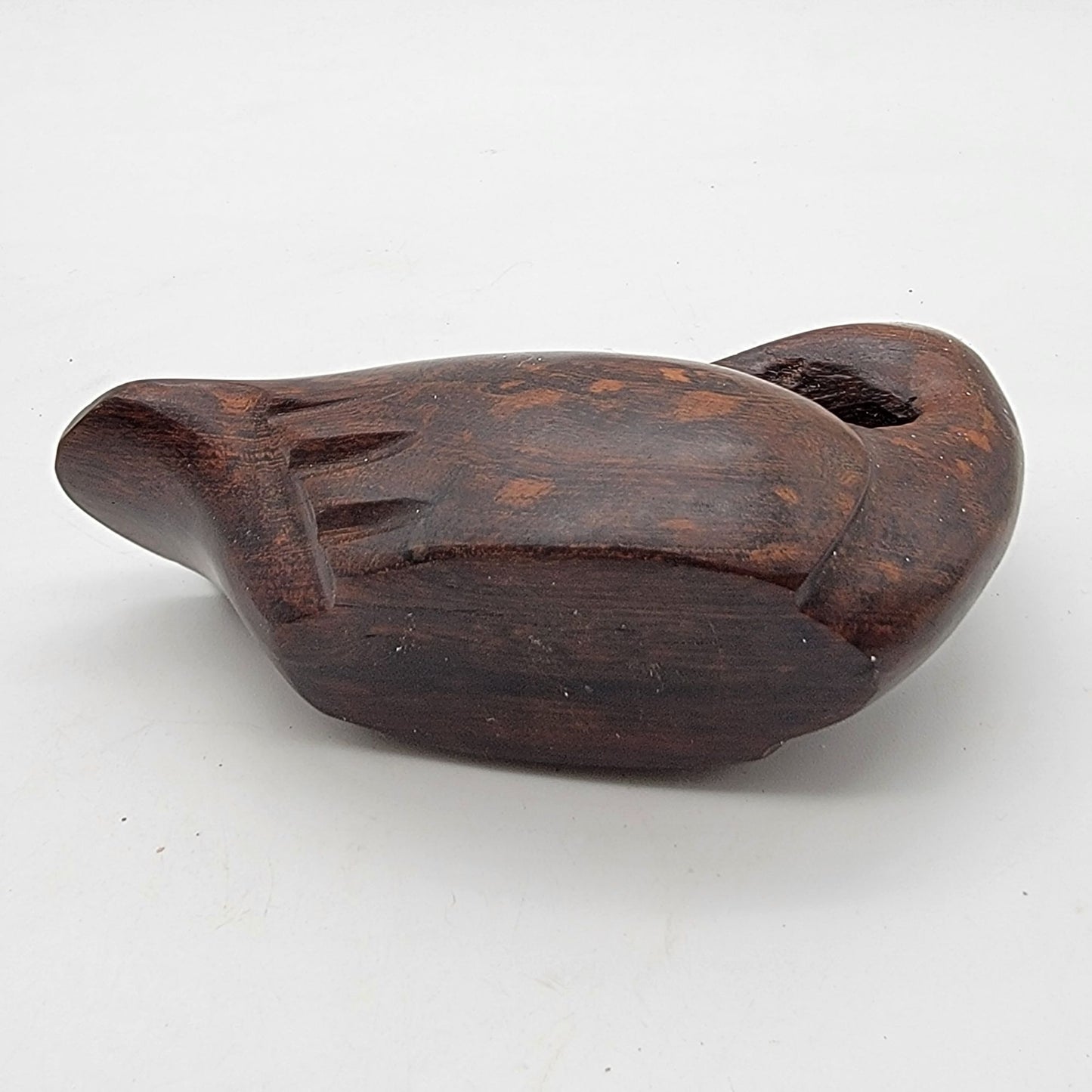 Mid-Century Carved Ironwood Wood Duck Sculpture