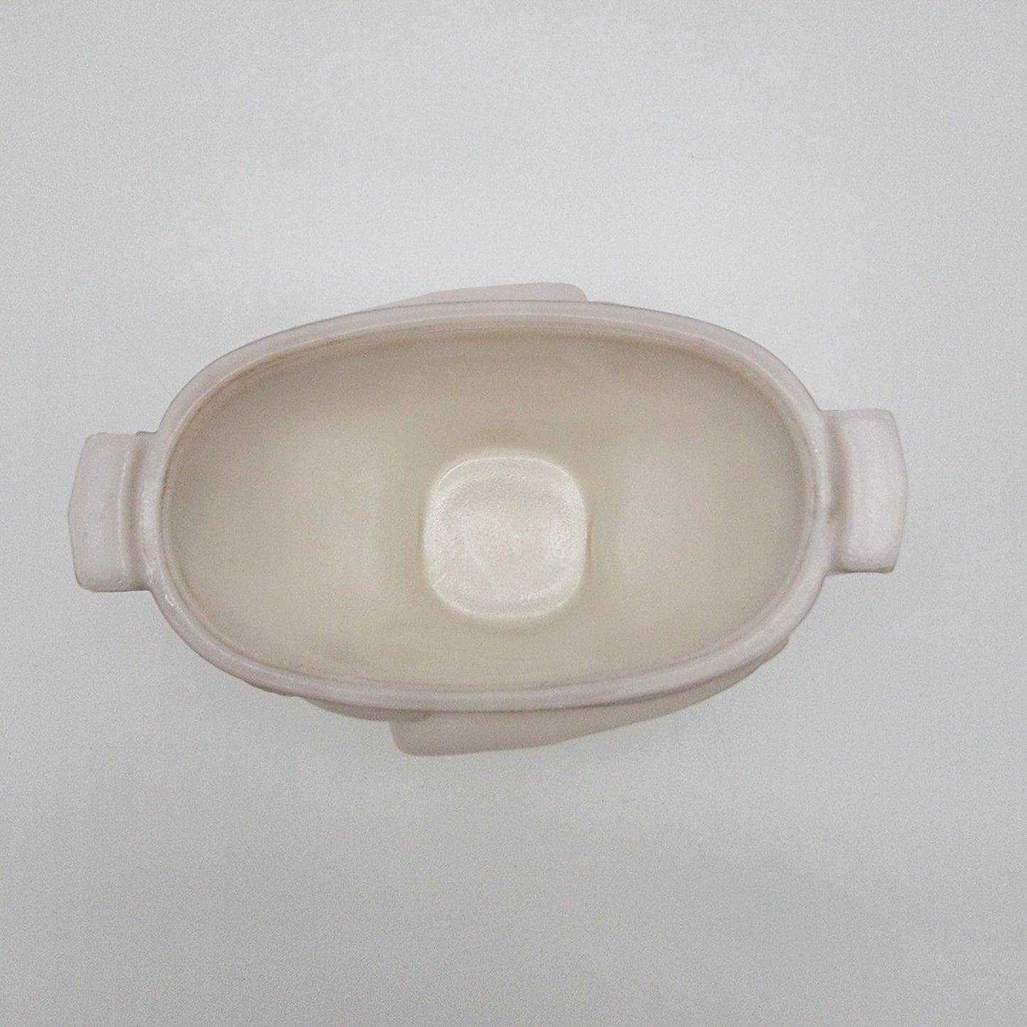 1930's MacBeth-Evans Swan Relief Monax Milk Glass Dish UV Reactive