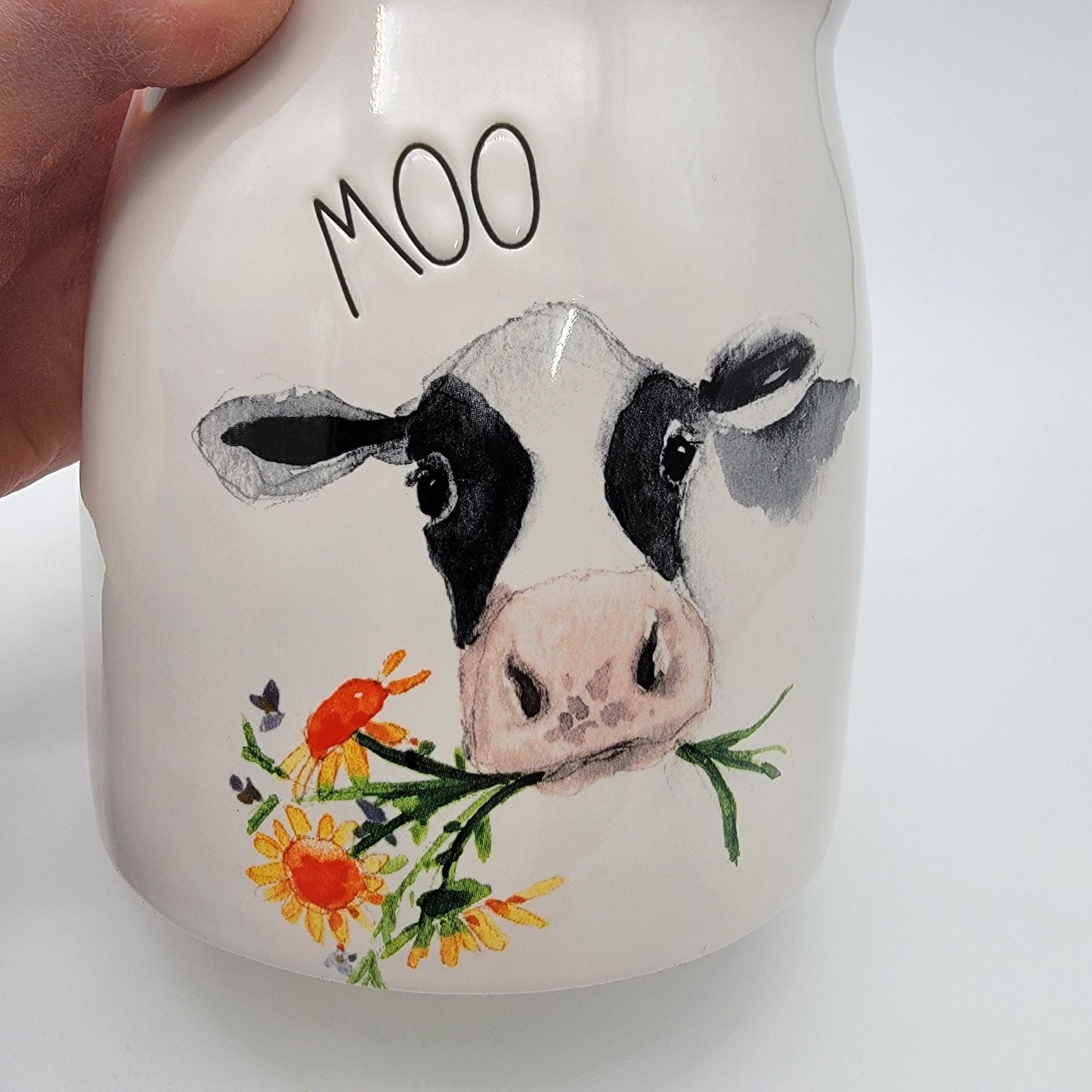 Rae Dunn Farmline MOO Cow Canister