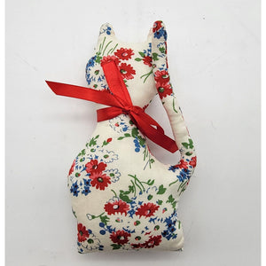 Vintage Handmade Fabric Cat Plush
