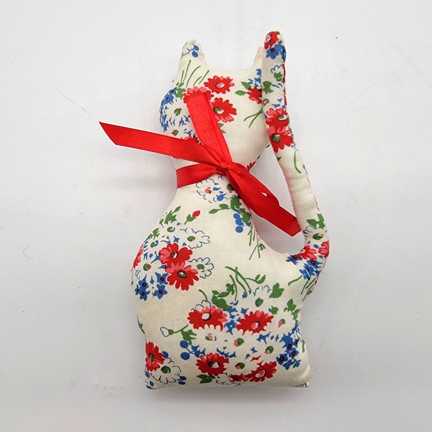 Vintage Handmade Fabric Cat Plush