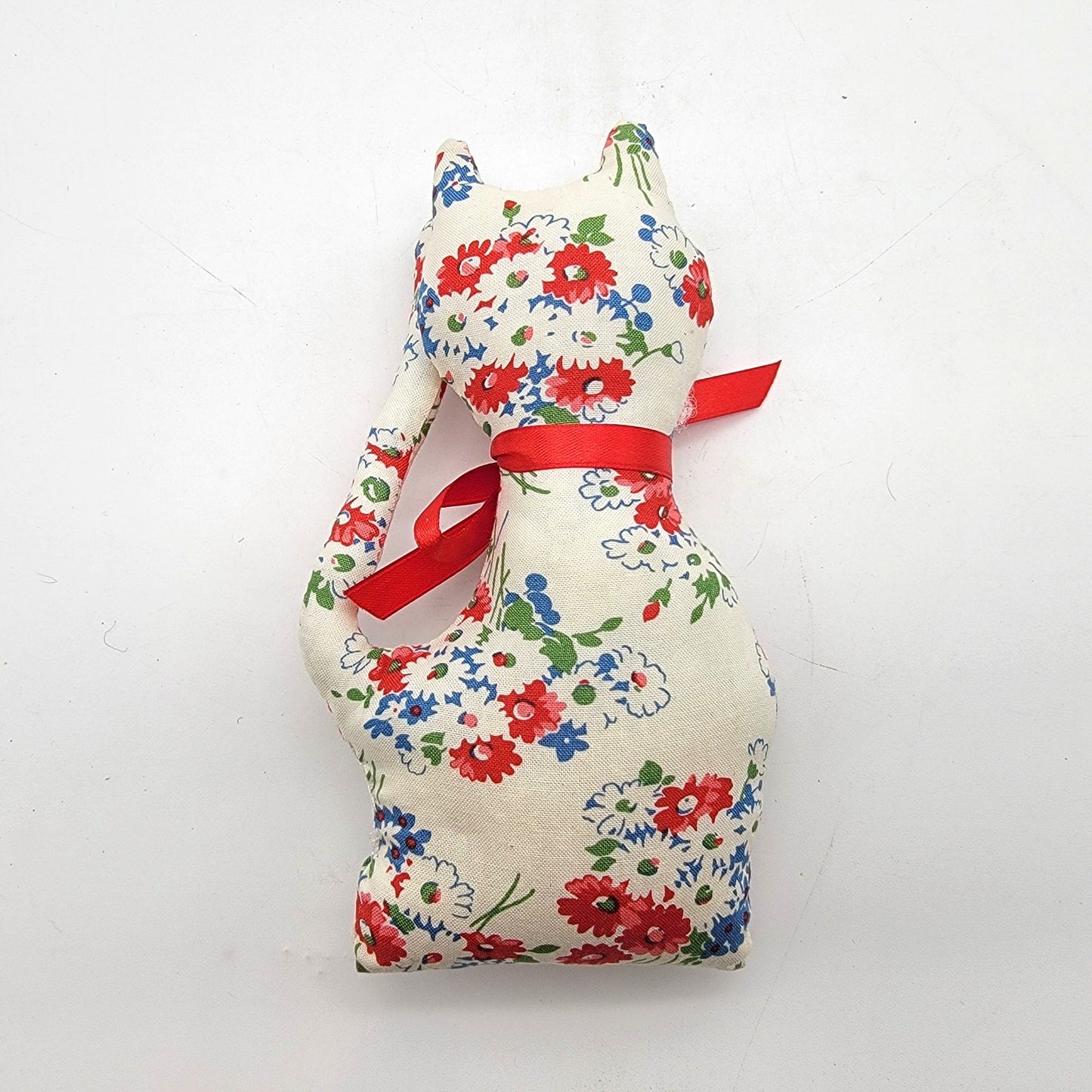 Vintage Handmade Fabric Cat Plush