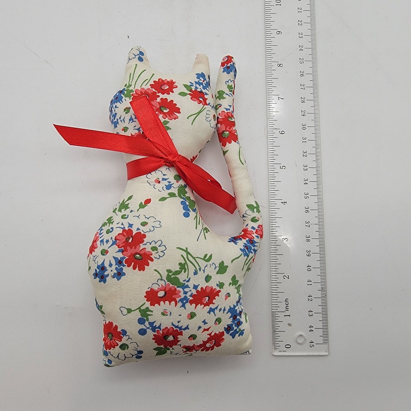 Vintage Handmade Fabric Cat Plush