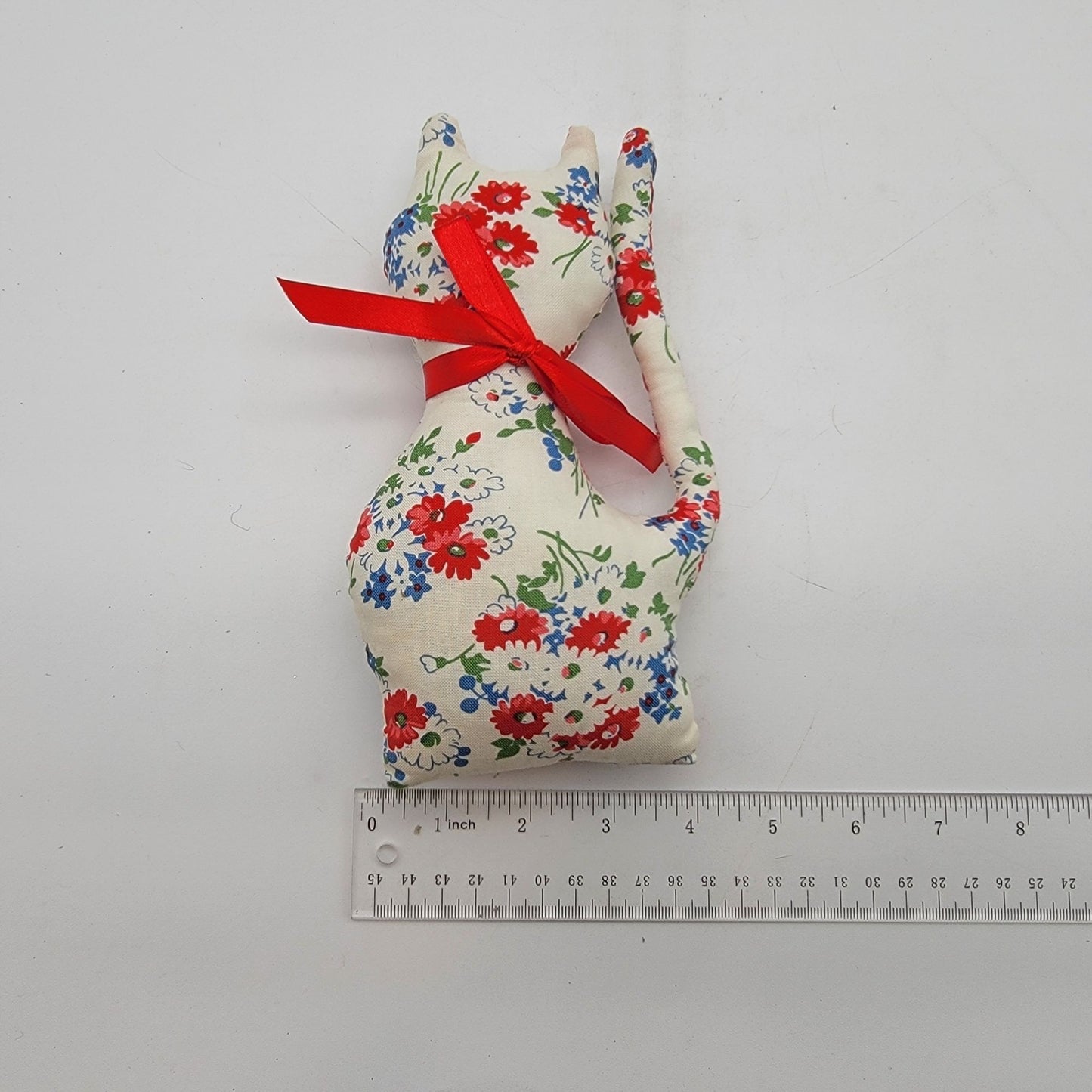 Vintage Handmade Fabric Cat Plush