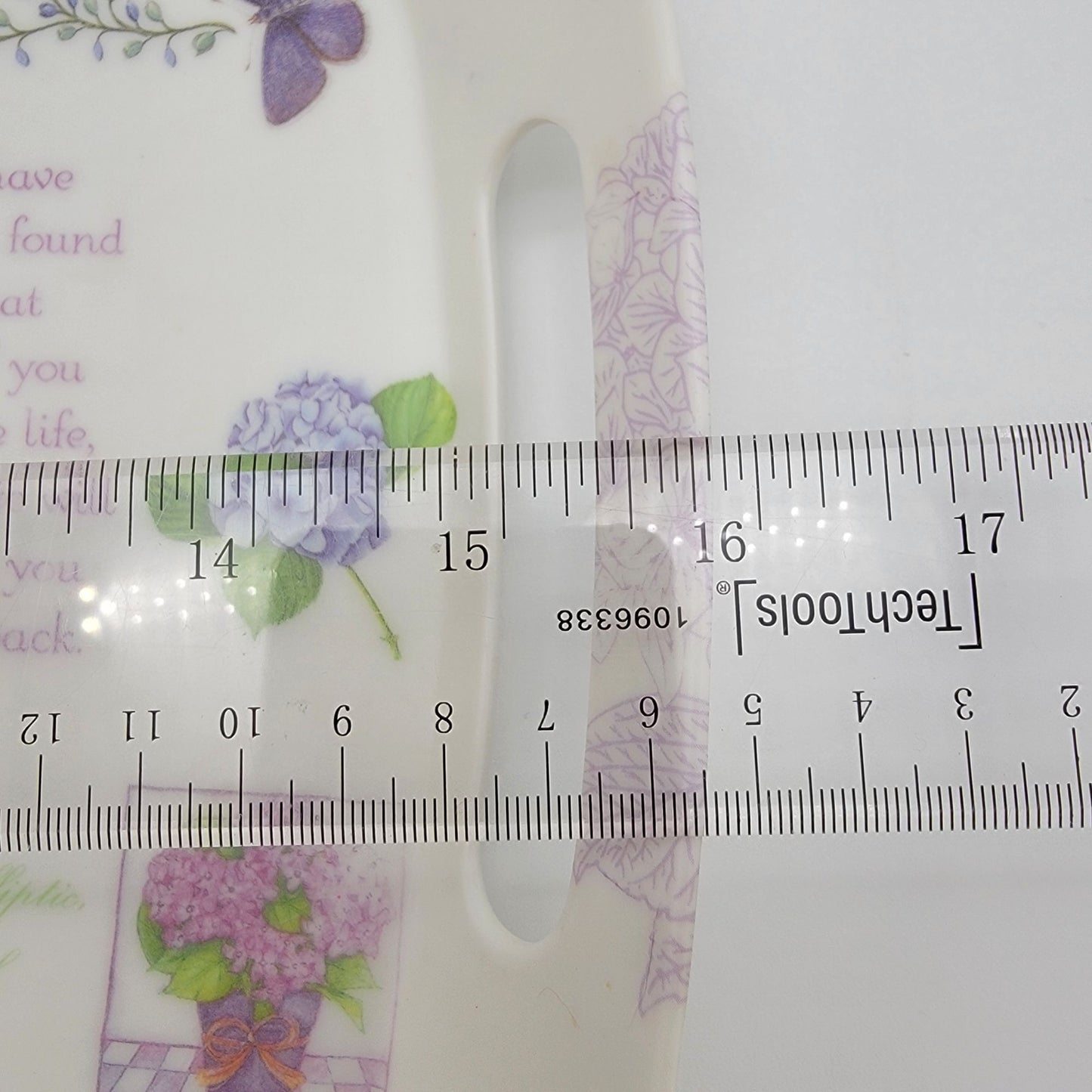 Vintage Hydrangeas Butterfly Melamine Serving Tray