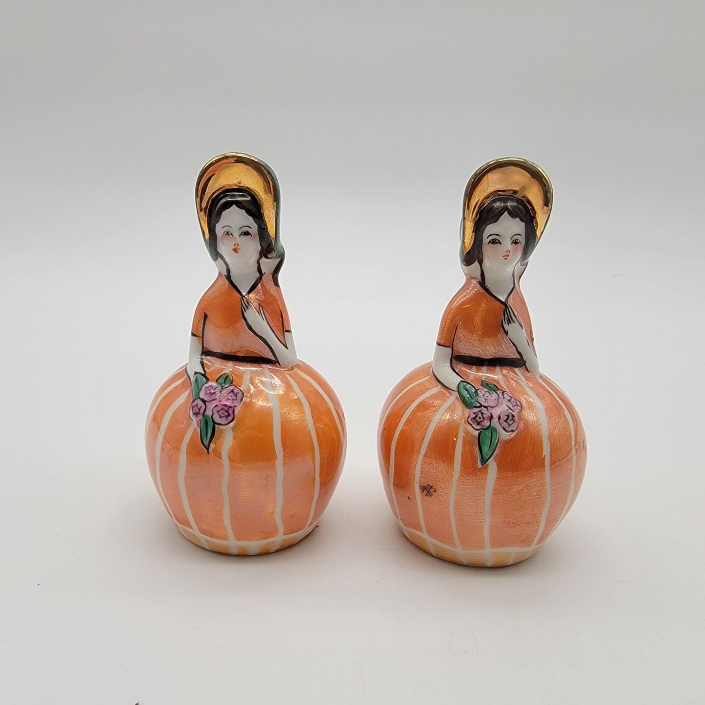 Vintage Noritake Morimura Bros Southern Belles Lusterware Salt & Pepper Shakers