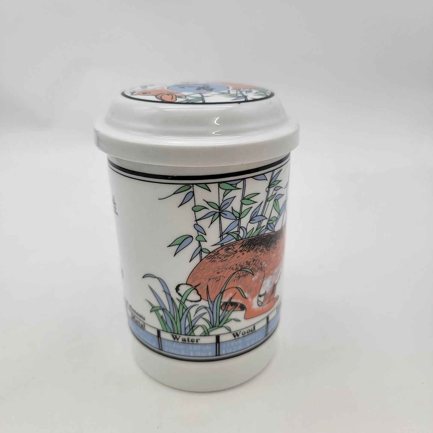 Chinese Zodiac Rabbit Mug With Lid and Strainer