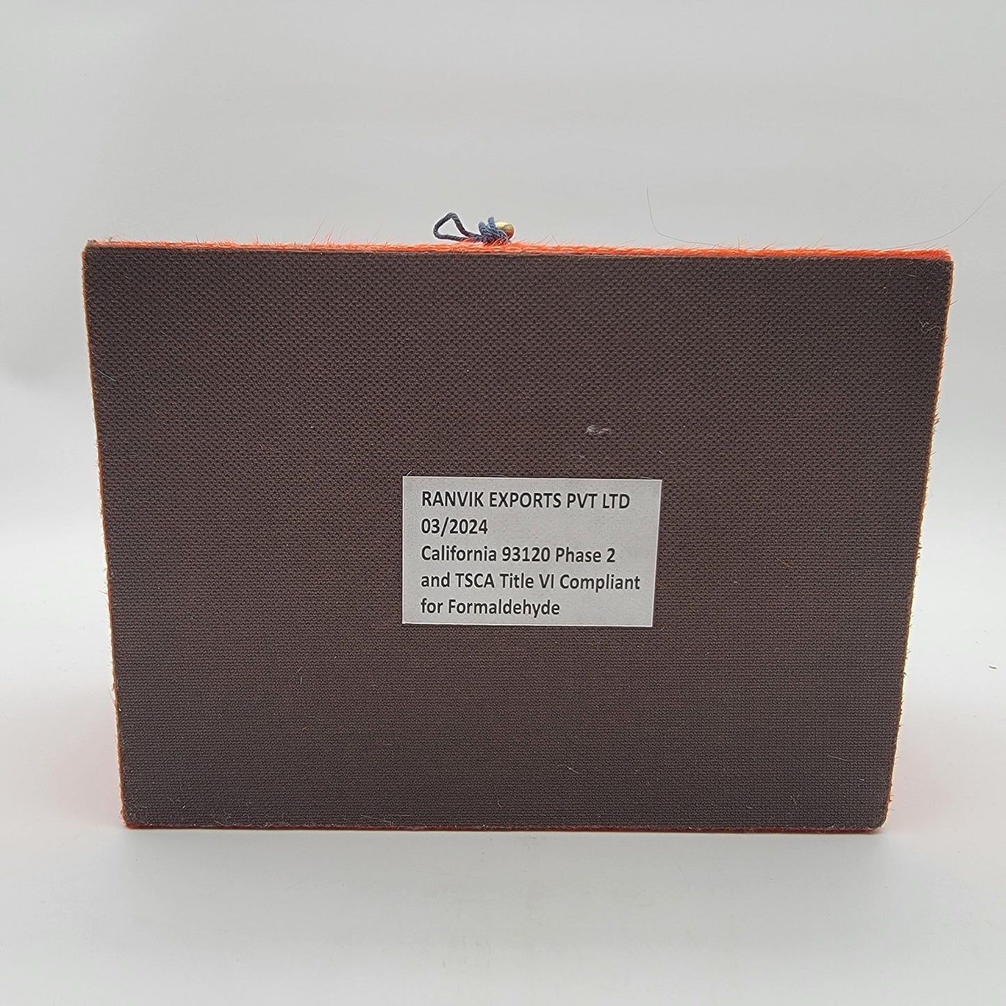 Three Sixty Orange & Blue Checkered Steer Hide Box